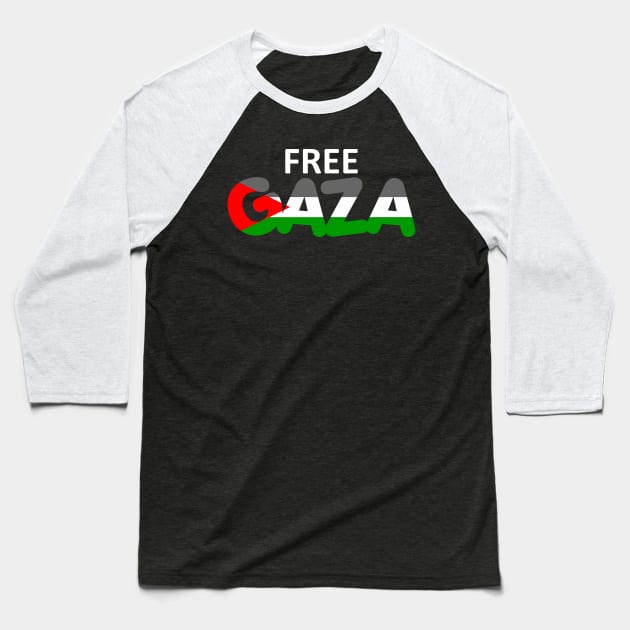 Free Gaza Free Palestine - Palestina Flag Design Baseball T-Shirt by mangobanana